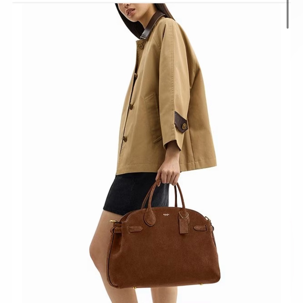 COACH
Soft Empire 40 Carryall Suede Satchel Bag Warm Brown SS - Picture 5 of 5